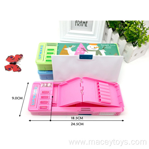 Multi-functional foldable stationery kit pencil case box